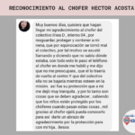Reconocimiento Al Chofer Hector Acosta