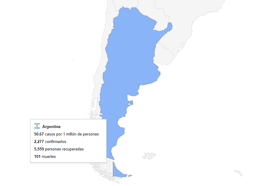 Mapa Coronavirus Argentina 14 04 2020