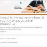 Formulario Para Regresar A Tierra Del Fuego