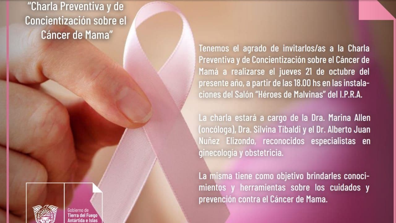 gobierno realizara en rio grande una charla preventiva y de concientizacion sobre cancer de mama