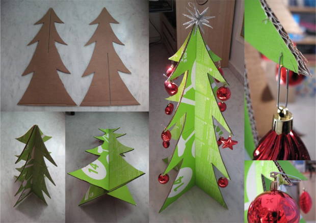 arbol de navidad con carton