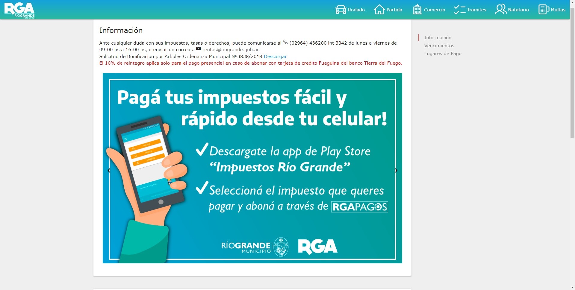imp rga pagina web
