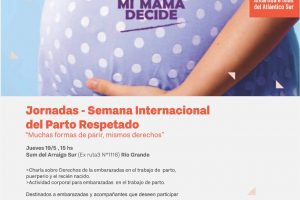 Gobierno llevará a cabo en Río Grande una jornada especial por la semana internacional del parto respetado