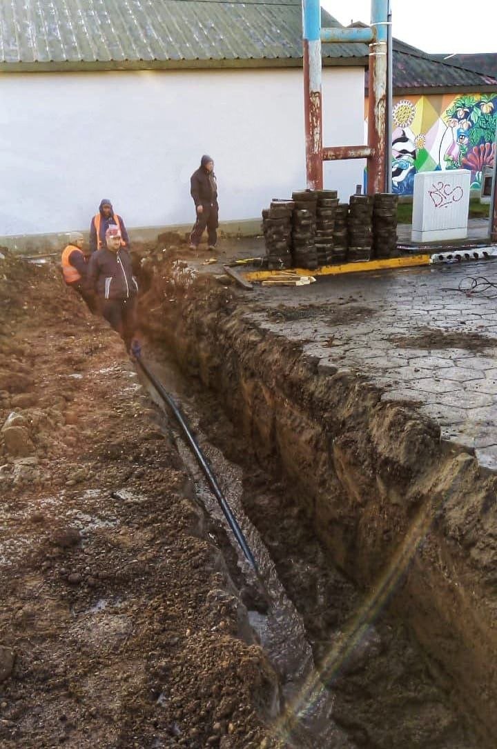 nueva conexión de agua hospital