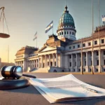 Congreso de la Nación con mazo judicial y balanza, imagen conceptual sobre reforma laboral