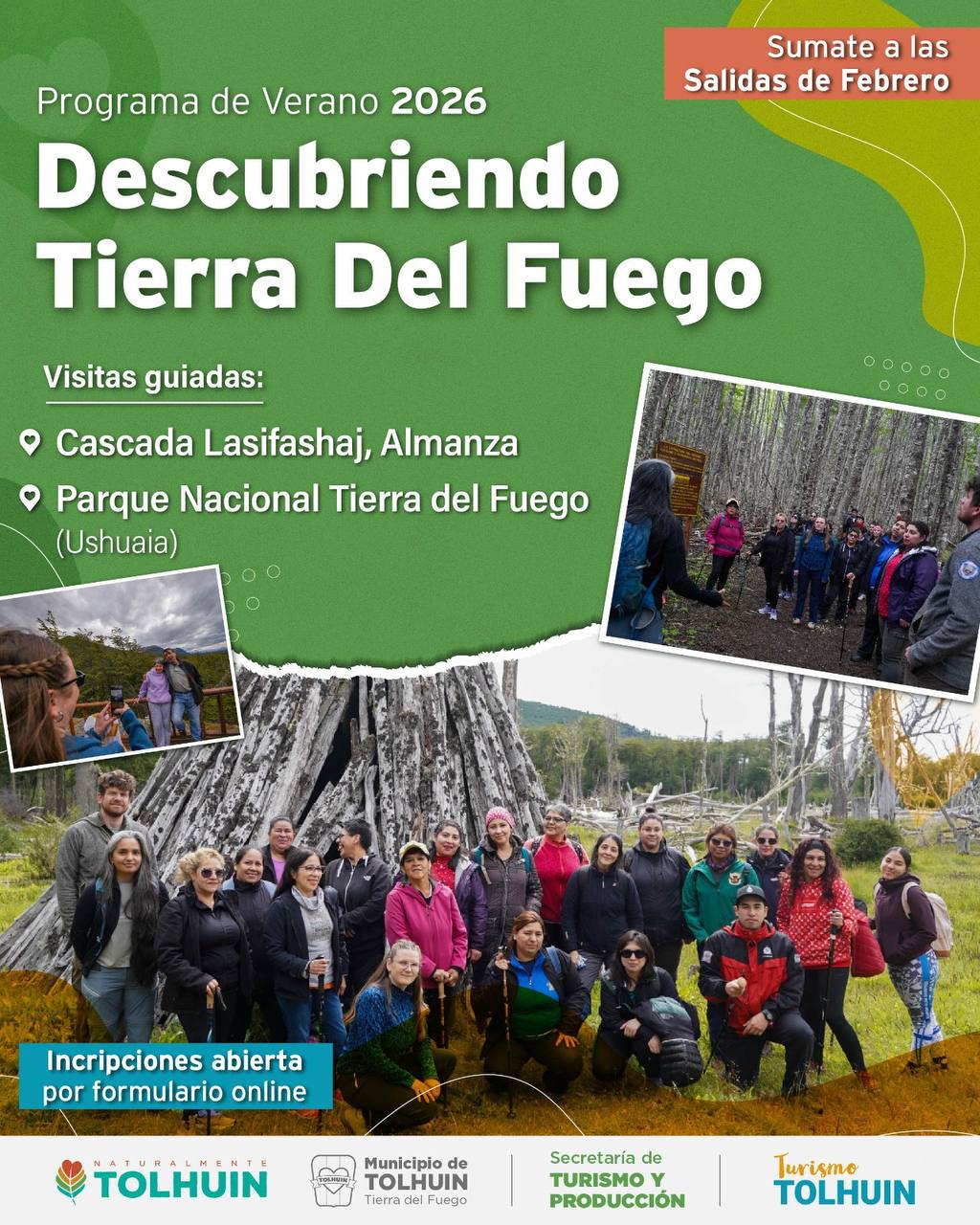El programa «Descubriendo Tierra del Fuego» continúa en febrero con nuevas salidas recreativas y turísticas