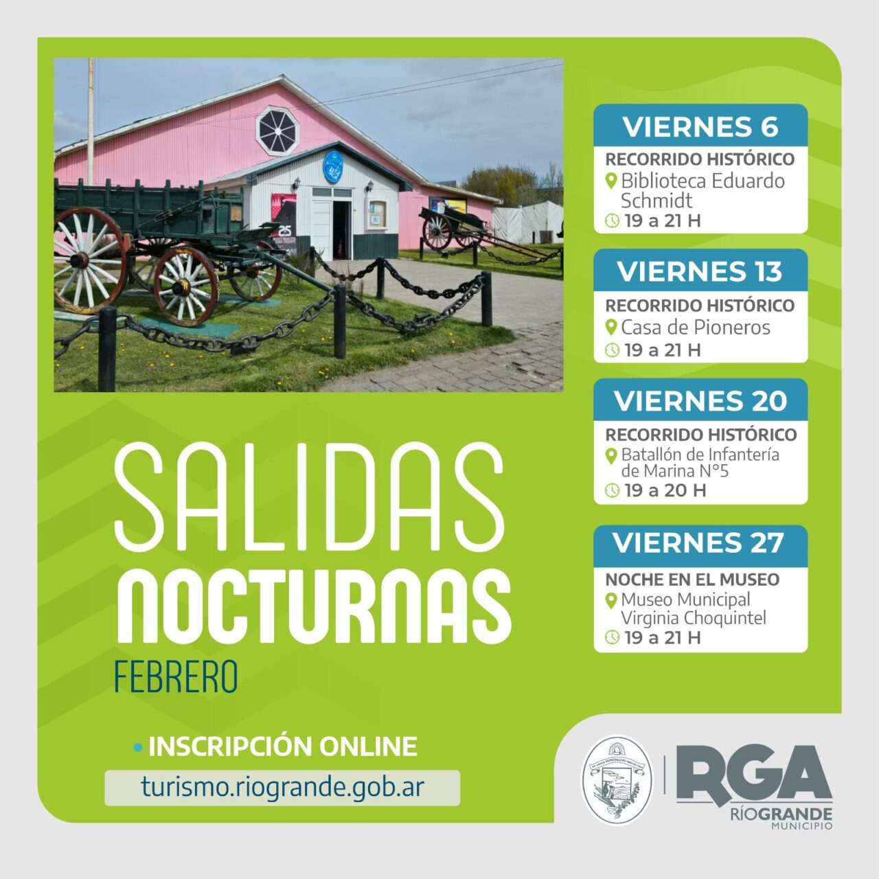 Continúan las propuestas para recorrer los atractivos turísticos de la ciudad durante febrero