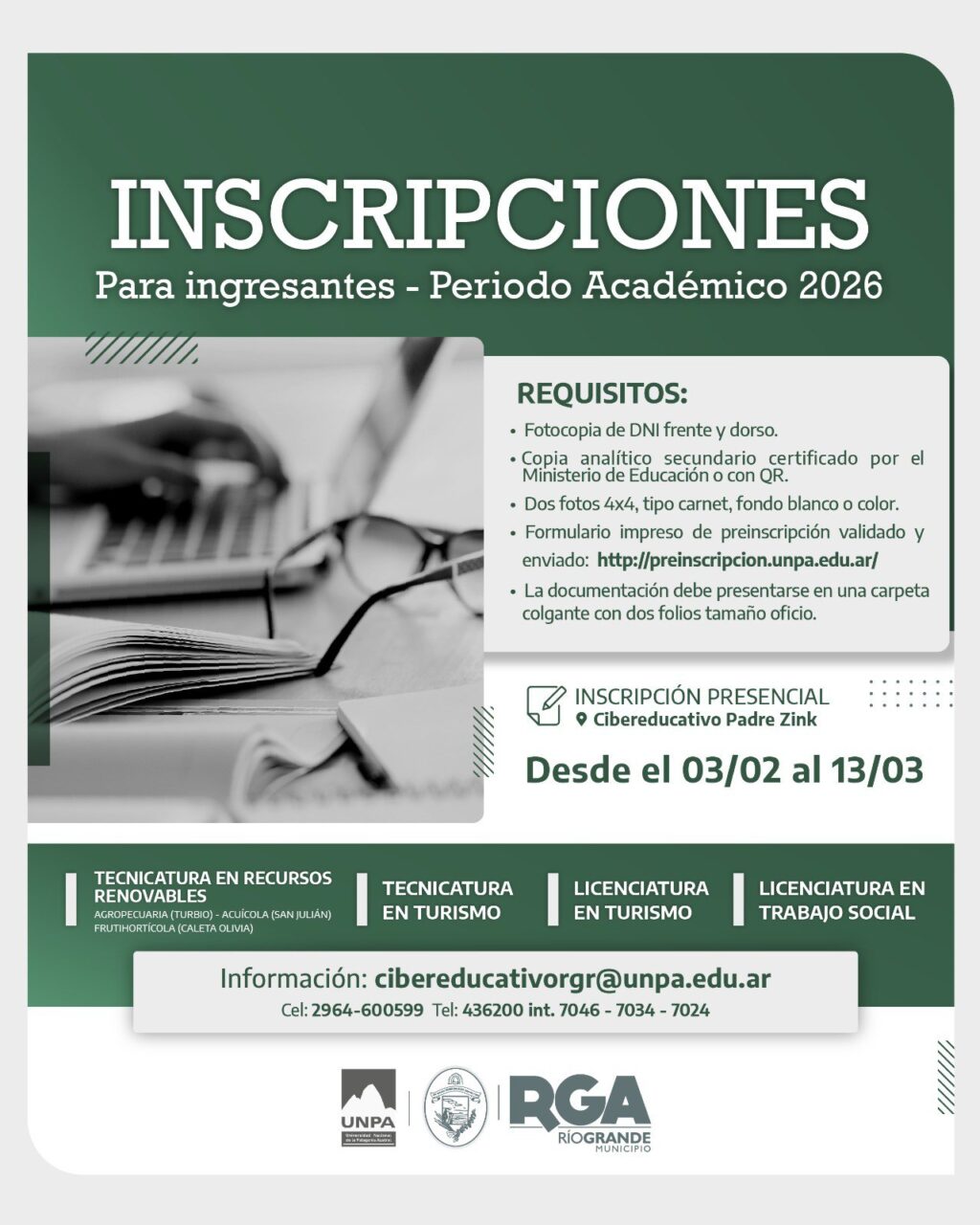 Universidad de la Patagonia Austral: Ya están abiertas las inscripciones 2026