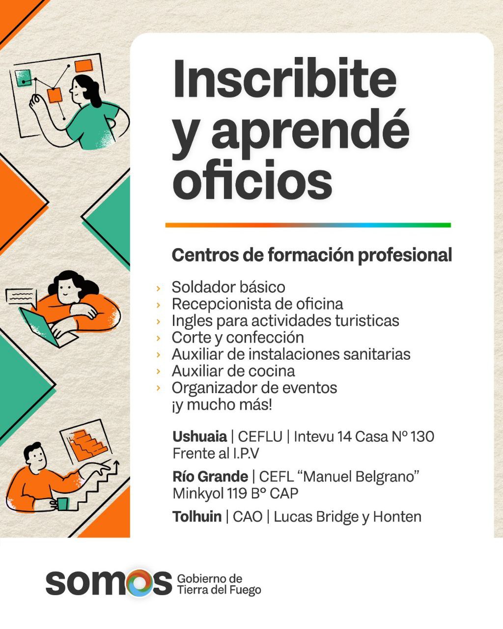 Los centros de formación laboral abren sus inscripciones