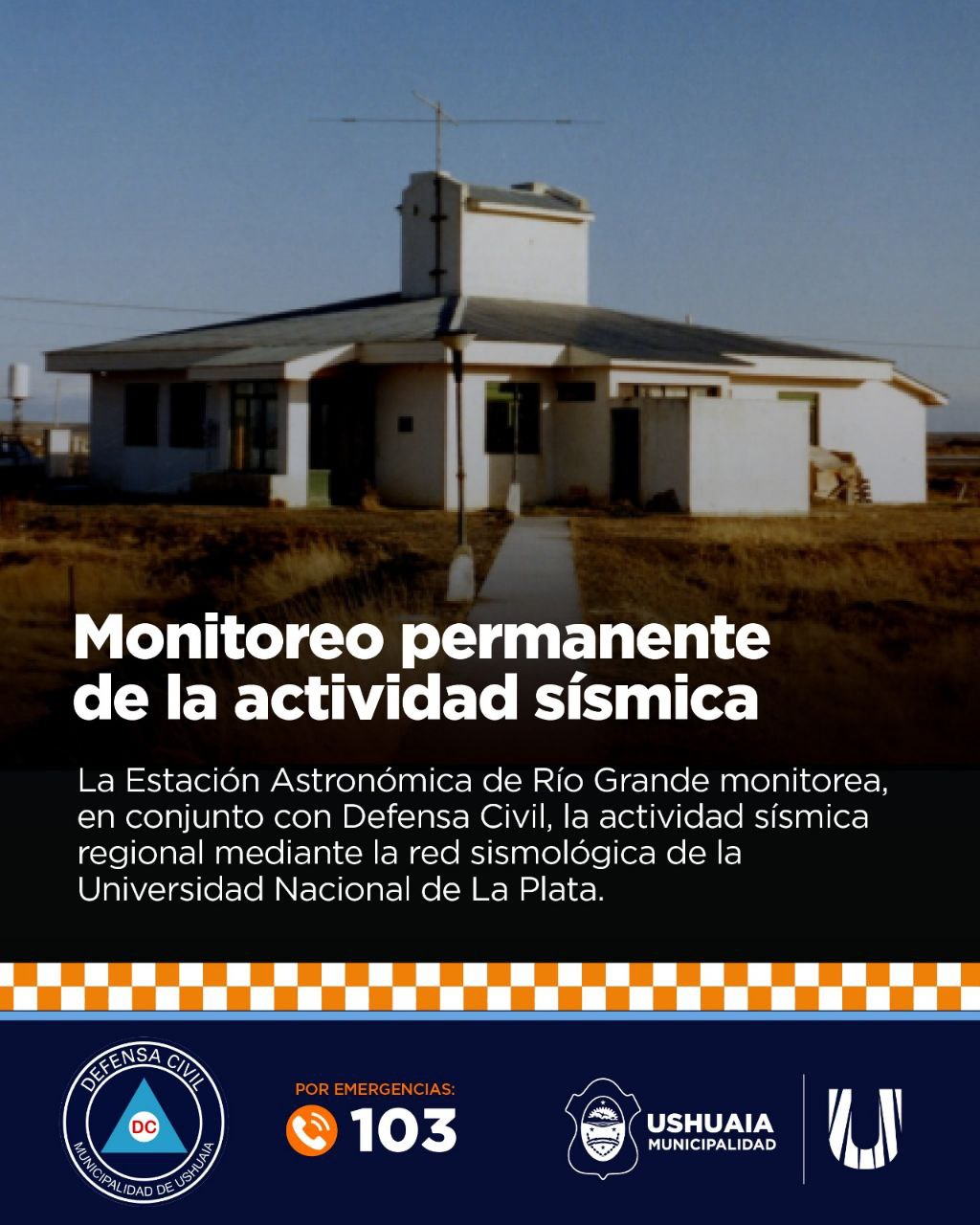 Defensa civil brinda información y recomendaciones preventivas sobre actividad sísmica en Tierra del Fuego