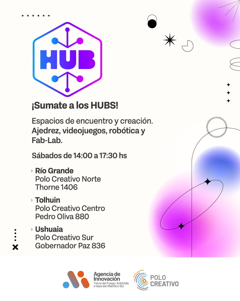Vuelven los Hubs a los polos creativos de la provincia