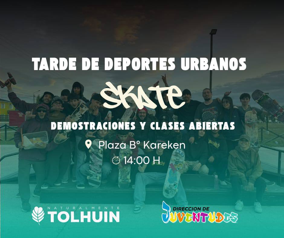 El Municipio de Tolhuin invita a una jornada de skate abierta a la comunidad