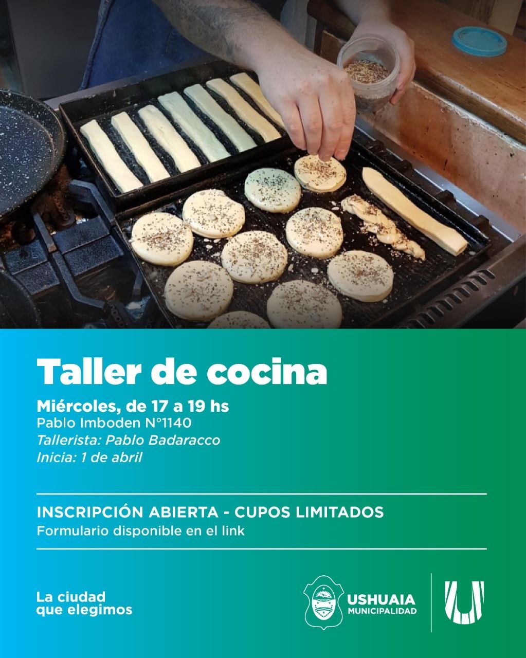El Municipio de Ushuaia impulsa un nuevo taller de cocina gratuito en el CePLA
