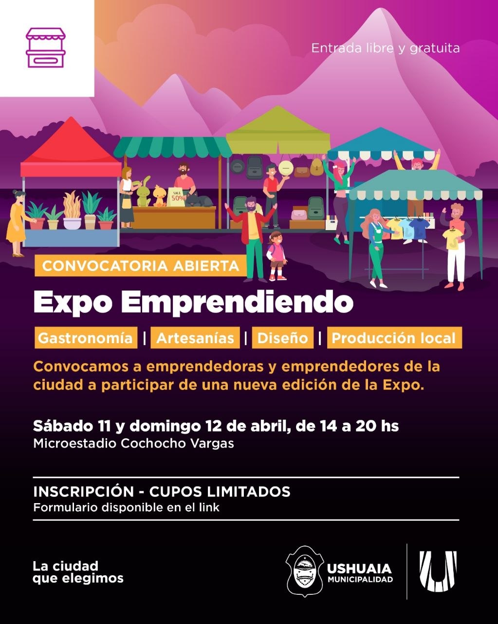 La municipalidad de Ushuaia convoca a emprendedoras y emprendedores para una nueva edición de la «expo emprendiendo»