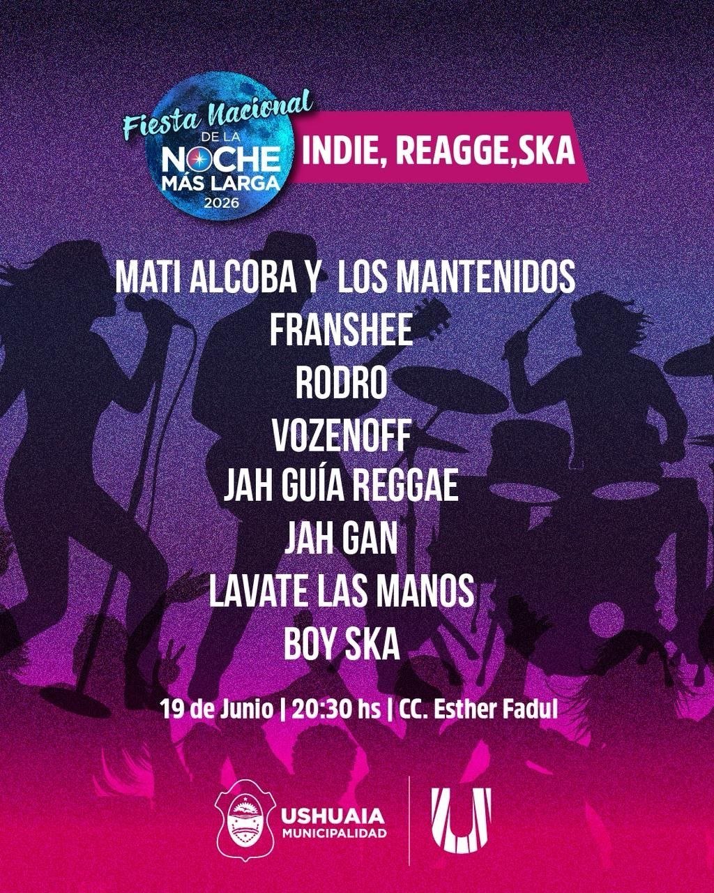 Ushuaia tendrá su noche de Indie, Reggae y Ska