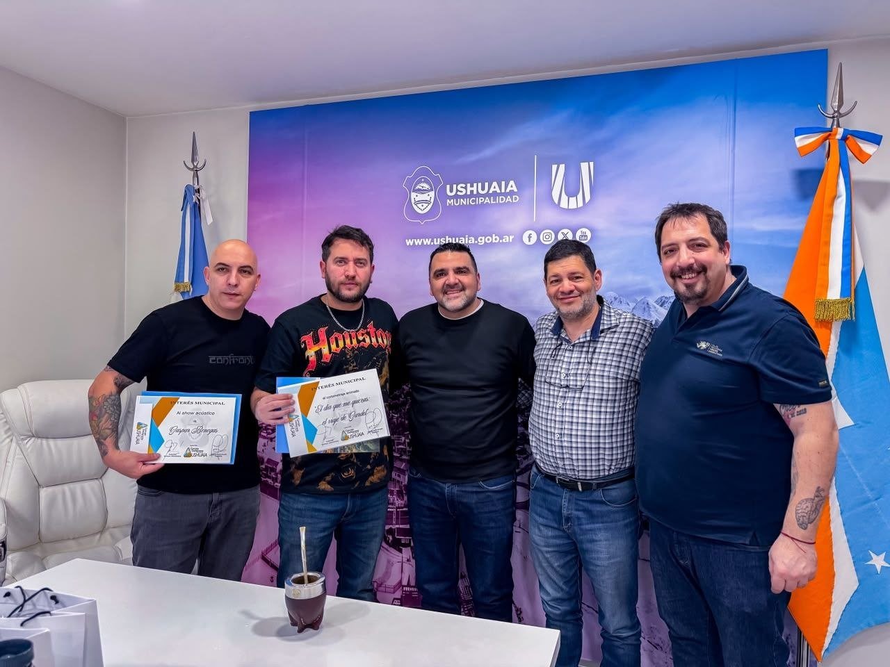 Walter Vuoto recibió a Gaspar Benegas y Matías Mera y destacó el acceso a la cultura como un derecho de todos y todas
