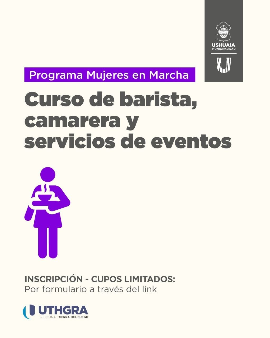 Mujeres en marcha: abren las inscripciones a la capacitación en barista, camarera y servicios de eventos
