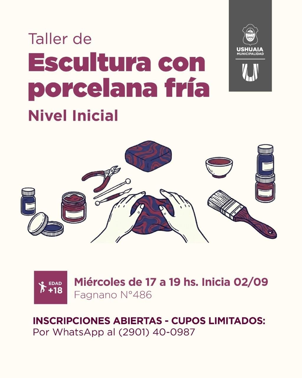 Abren las inscripciones al Taller de Escultura con Porcelana Fría