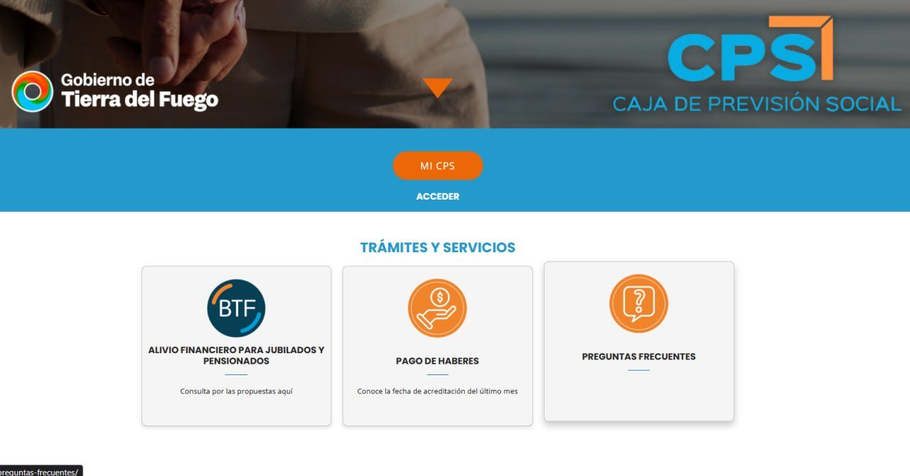 La página web de la Caja de Previsión Social suma un acceso directo al programa de alivio financiero del BTF